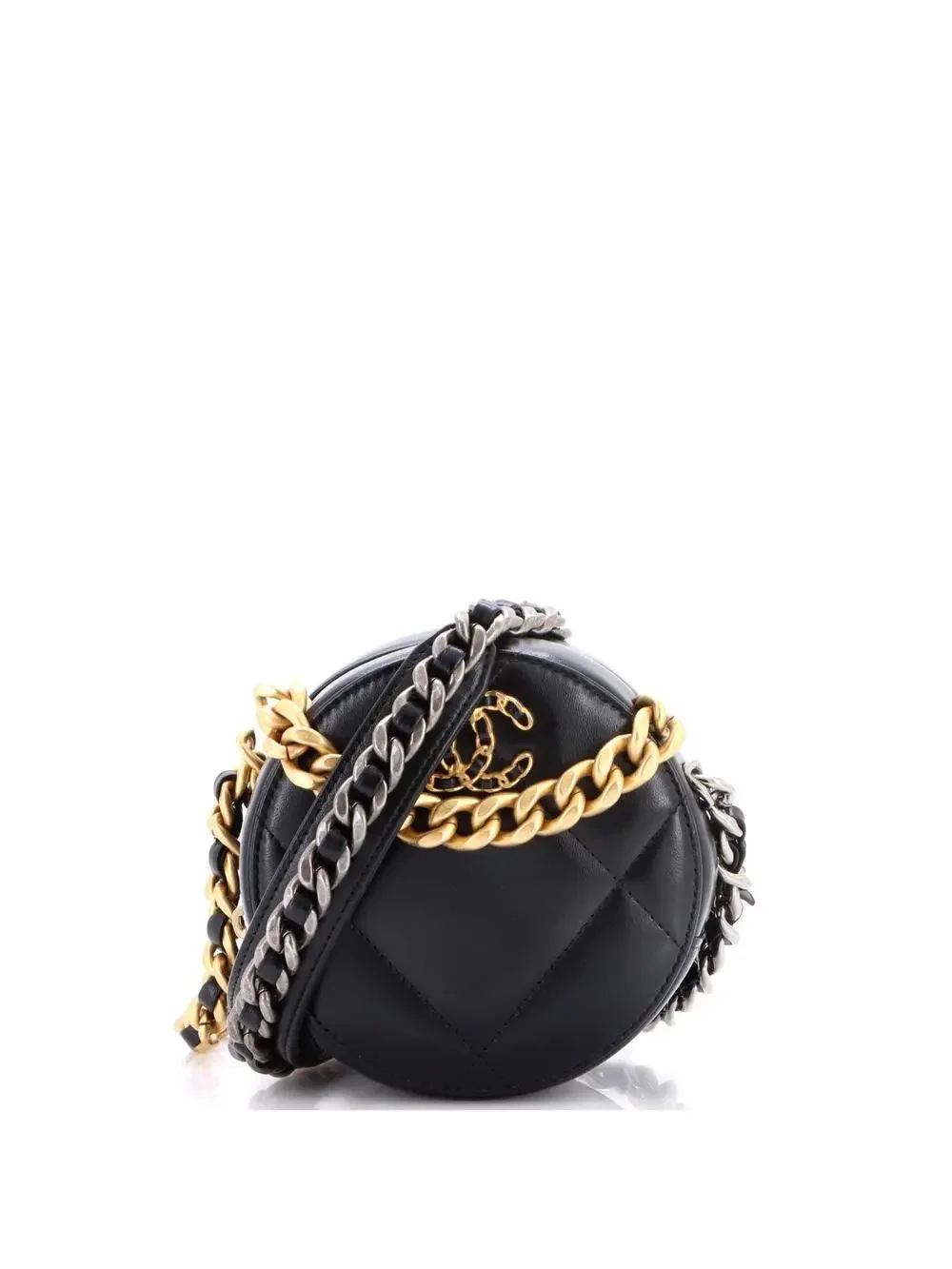 Chanel 19 Round Clutch With Chain #254491C26B